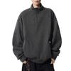 Izzue Men's American Retro Oversized Half-Zip Mock Neck Sweatshirt