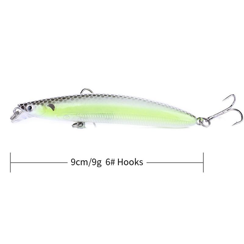 Submerged Minnow9cm9gBass Fish Topmouth Culter Special Kill Fake Bait Freshwater Seawater Universal Bionic Lure Bait Lure Specia