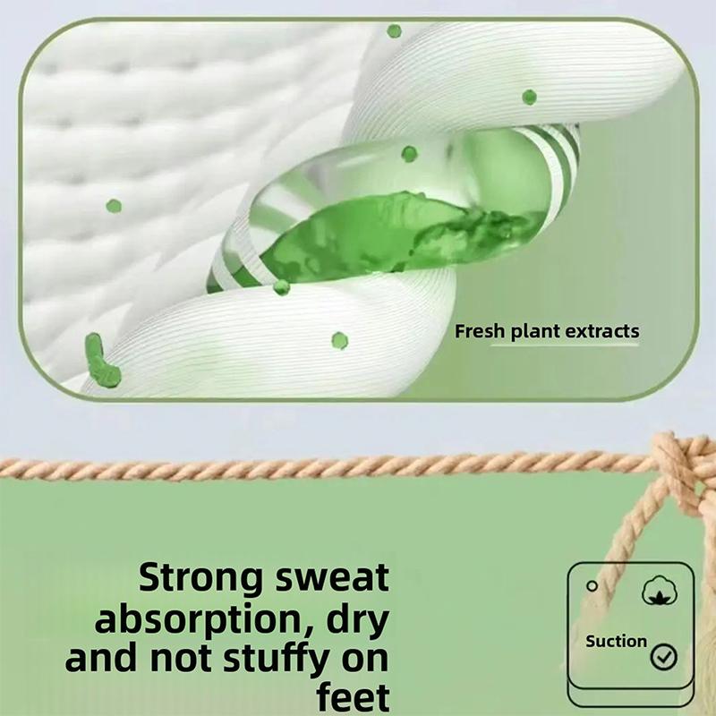Mugwort Cotton And Linen Anti-odor Insoles Soft Soles Strong Sweat Absorption Breathability And Deodorization
