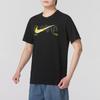 Nike SS24 Logo-Print Lässiges Sport-Lauf-Fitness-Trainings-Bequemes Atmungsaktives Rundhals-Kurzarm-T-Shirt Herren-Tops Schwarz FV8391010