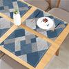 4PCs, Retro Geometric Diamond Pattern Placemats, Festive Washable Table Mats, Linen Material - for Dining, Kitchen,
