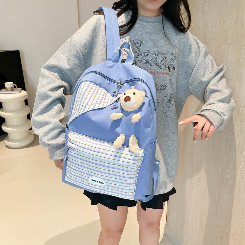 Cute and beautiful foreign style student bag backpack new schoolbag women's campus small fresh Korean version personalized girl backpack