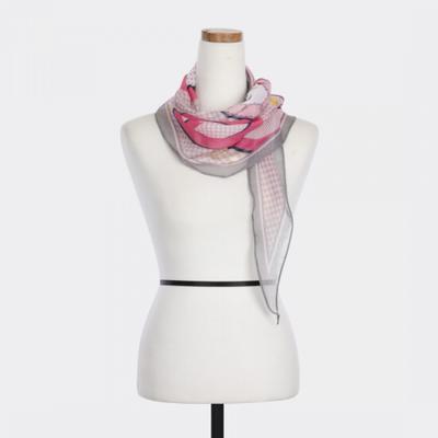 Shop   Women Korean Midseason Geo Chk Diamond Long Tie Scarf Gray Drn Wsc260119