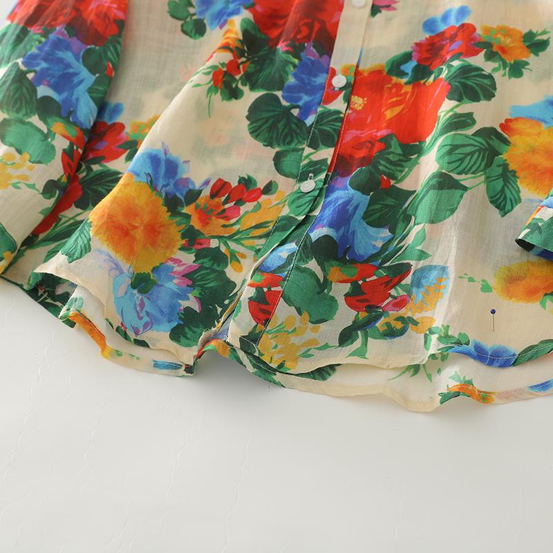 DIMANAF Plus Size Women Cotton Tops Shirts Tees Casual Loose Blouse 2025 New Autumn Print Long Sleeve