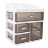 3 Tier Makeup   with Drawer Transparent Cosmetic Storage Box for Bathroom Countertop Desktop