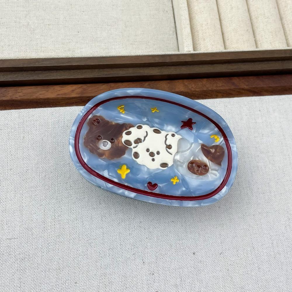 Headwear Cartoon Animal Hair Clip Puppy Geometry Shark Clip Funny Bear Acetate Hair Claw  Female