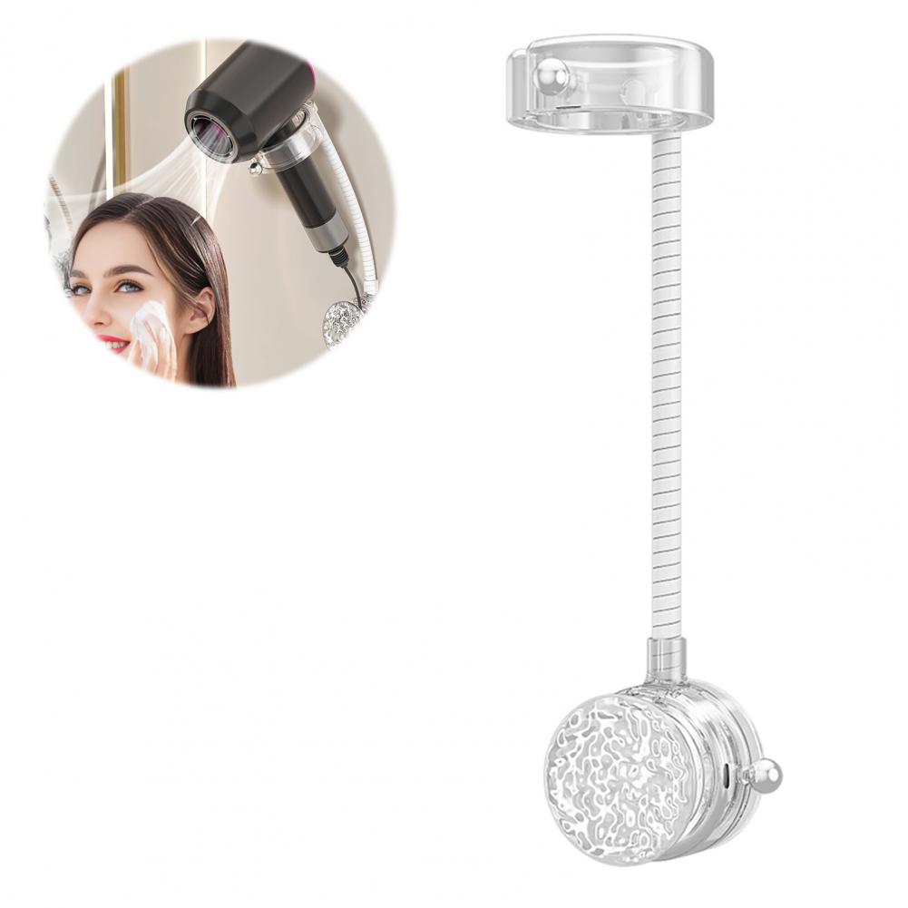 Hair Dryer Stand Hair Dryer Holder Wall Mount Suction Cup Wall Mount Hair Dryer Holder with Cable Storage Bathroom Organization