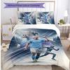 Set Biancheria da Letto 3 Pezzi Stampato Erling Haaland Traspirante Copripiumino con Federe Biancheria da Letto Decorativa per Camera da Letto Casa