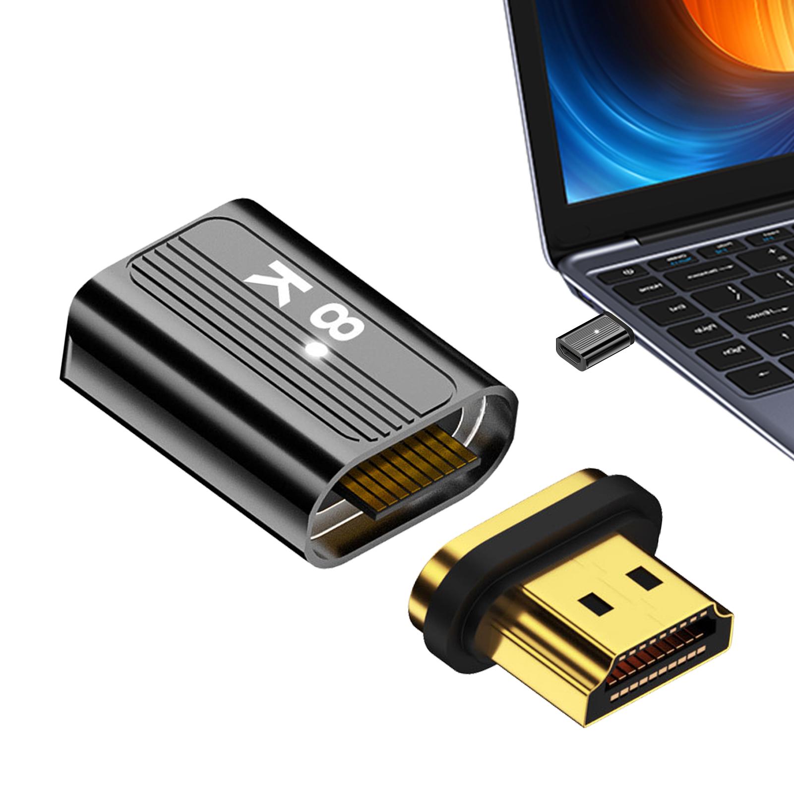 

Магнитный адаптер HDTV HDTV к HDTV 19 контактов 8K 60 Гц 48 Гбит/с преобразователь для планшета, ноутбука, ТВ-монитора, компьютерных проекторов