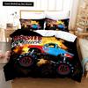 Bedding Set Monster Jam Single Twin Full Queen King Size Monster Jam F1 Bed Set Aldult Kid Bedroom Duvetcover Sets 3D Anime 022