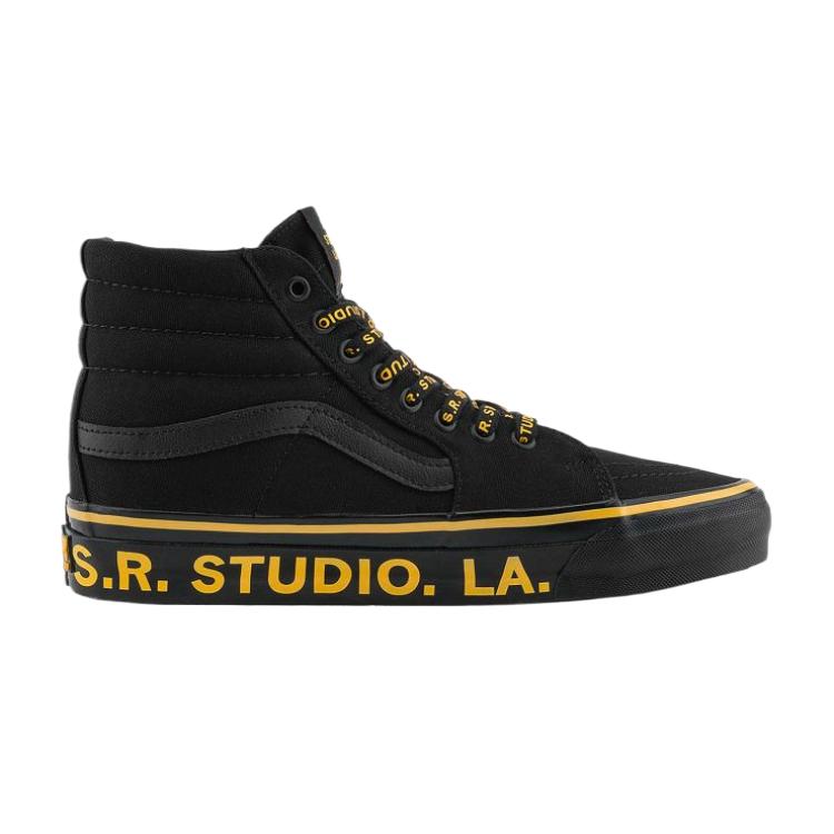 Vans S.R. STUDIO. LA. CA. x Sk8-Hi Reissue 38 Vibram Black Orange Unisex Sneakers VN000S54Y23