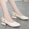 Non-slip Round Toe Ladies Casual  Summer Shoes  Elegant Fashion Comfortable Soft Leather Shallow Mouth Party Shoes