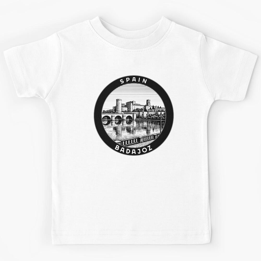 Badajoz Spain Linocut Style  Kids T-Shirt 160