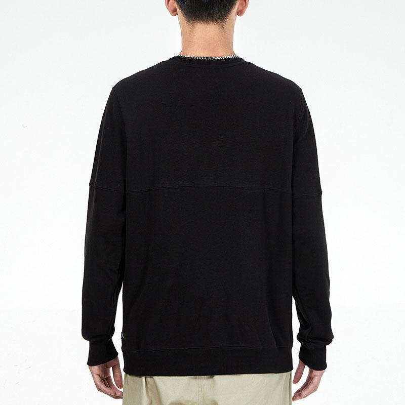 Puma Solid Color Logo Sport Crew Neck Sweatshirt Men Tops Black 846409-01