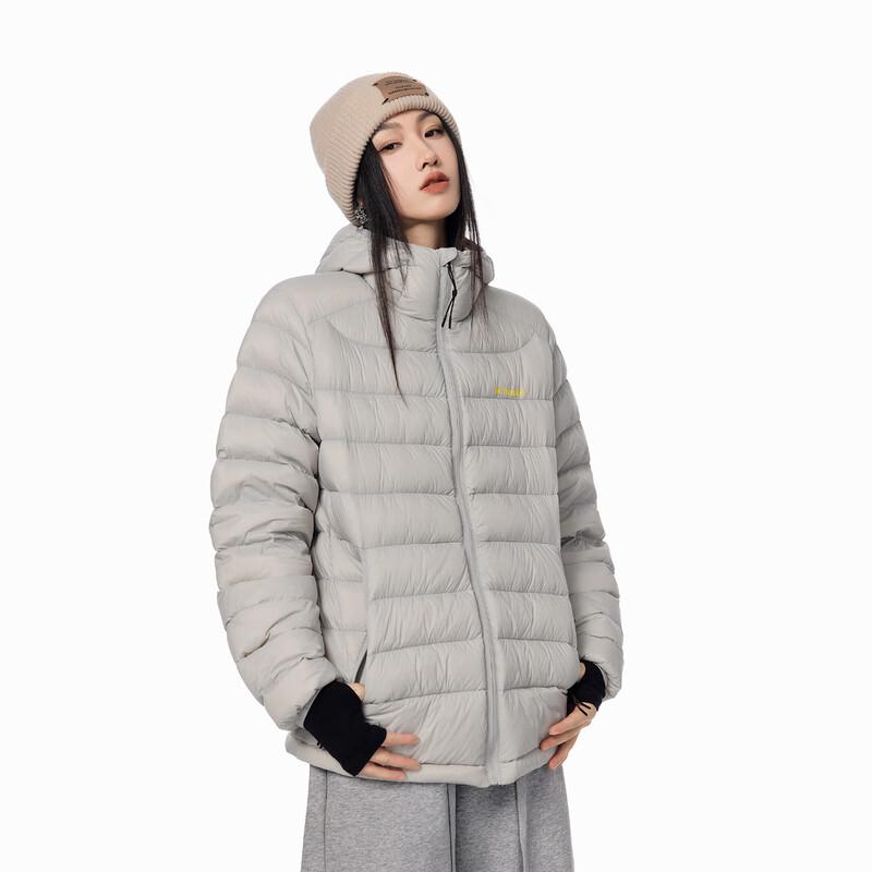

ICH MODE Women s American Retro 90% White Duck Down Hooded Short Puffer Jacket M