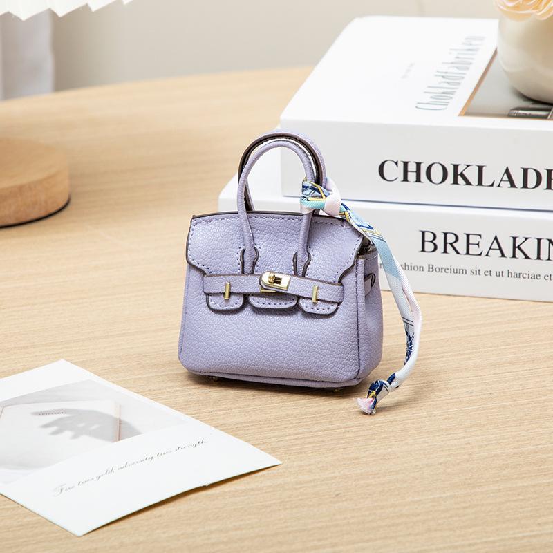 Platynowa Mini Zawieszka Portmonetka na Monety i Etui na Klucze - Kreatywna, Urocza Zawieszka