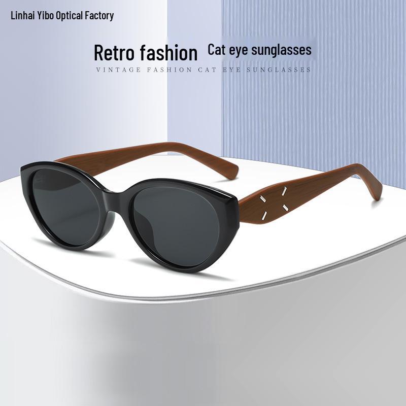 Retro Cat Eye Polarized Sunglasses - Concave Style, Anti-Glare Women's High-End Design