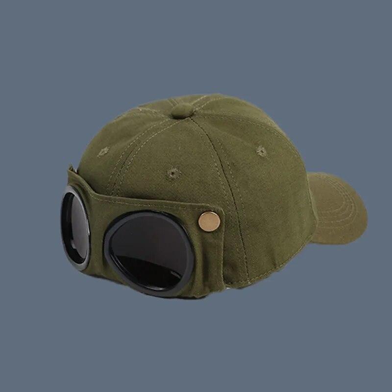 New Aviator Hat Summer Personality Glasses Baseball Cap Women Men Sunglasses Cap Boys Girls Outdoor Mountaineering Fishing Caps