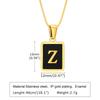 Letter Initial Pendant Necklace Women Stainless Steel Jewelry Alphabet Collar Birthday Party Mom Girlfriend Valentine's Day Gift