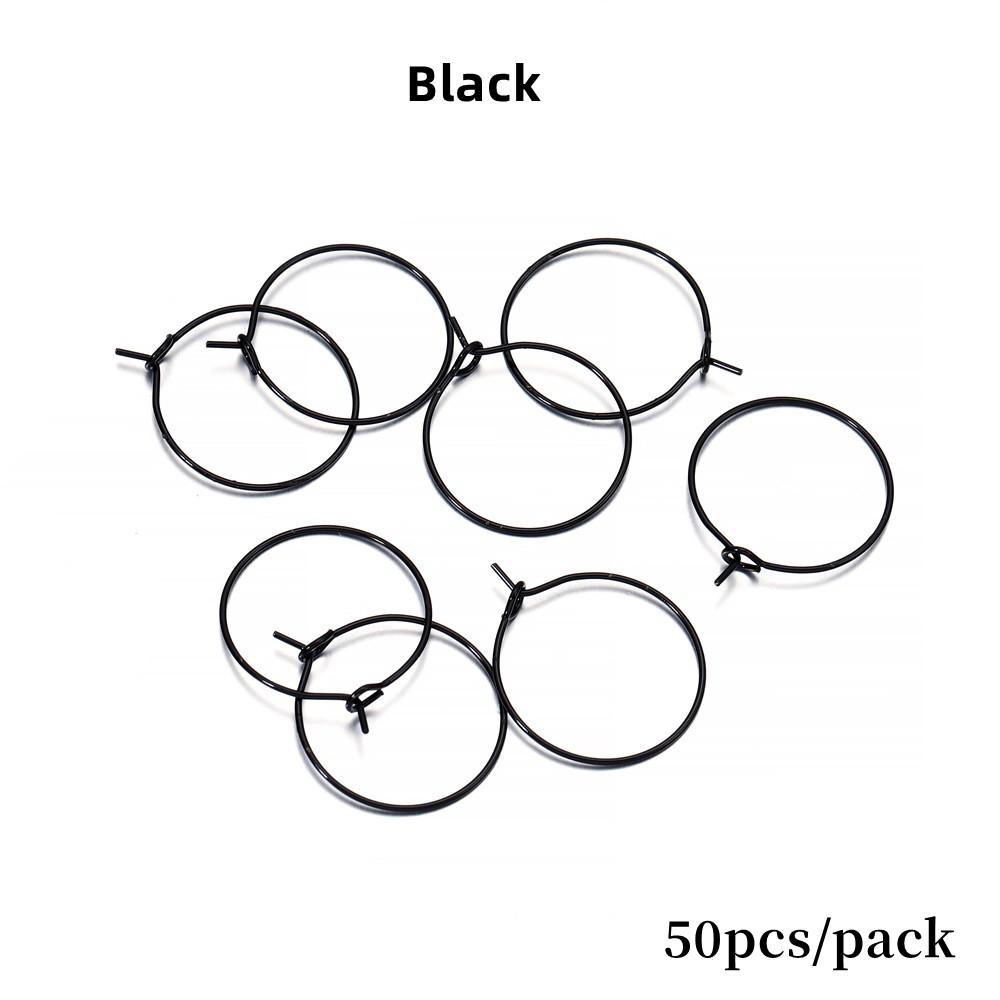 10-50pcs/lot 20 25 30 35 40 mm Hoops Earring Big Circle Hanging Earrings Findings For DIY Jewelry Making Accessories Supplies