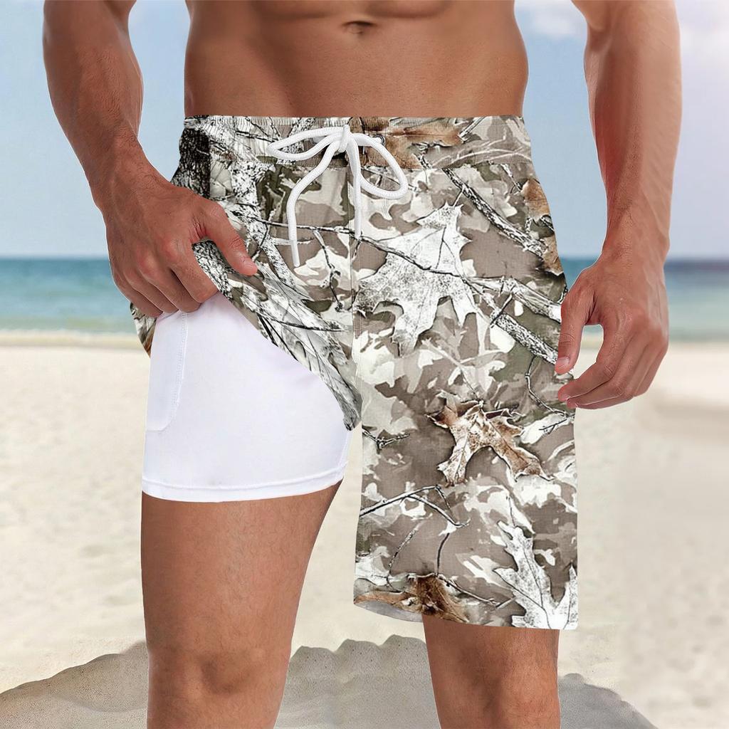 Men's Swim Quick-dry Beach Casual Swimming Trunks (With Pockets)