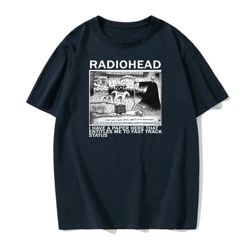 T-shirt Radiohead Uomo Maglietta Classica Tour Nordamericano Rock Boy Uomo Hip-Hop Street Cotone Taglia Europea Maglietta Top
