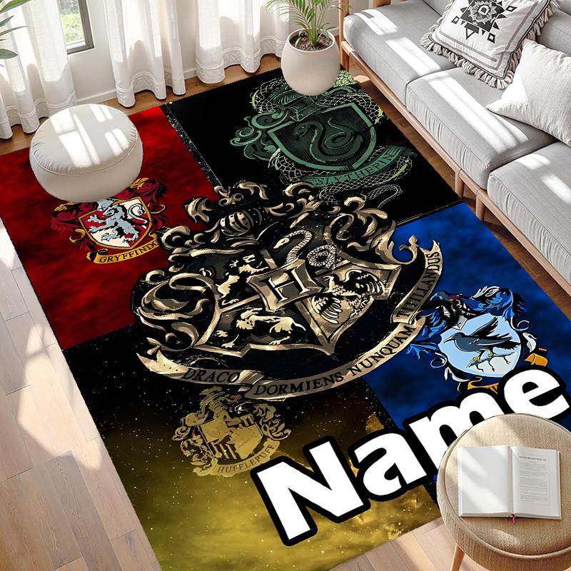 Custom Name Personalized movie Potter Print Carpet, Versatile Home Decor Rug, for Playroom, Apartment, Balcony, Entryway, Hallway Gift