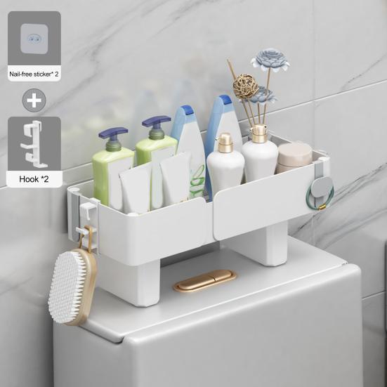 Storage Rack Toilet Tank Organizer Large Capacity Strong Load-bearing Waterproof