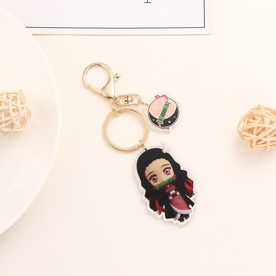 Kein Kimetsu Yaiba Neuer Acryl Schlüsselanhänger Anhänger Zubehör Anime Merchandise Gleicher Stil Goldener Verschluss Dropshipping Für Kinder Erwachsene Kindergeburtstagsgeschenk