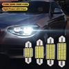 1/2PCS C5W LED Bulbs Canbus 31/36/39/41mm Car Interior Dome Trunk License Plate Lights 12V 300LM 6500K White Festoon LED