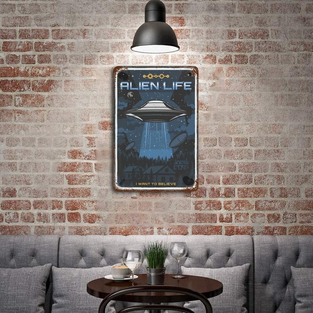 1PC Vertical Vintage Tin Metal Wall Poster with Rust Layers, 20x30cm or 30x40cm, Retro Decor Plate for Home Bar Cafe Garage Restaurant Display