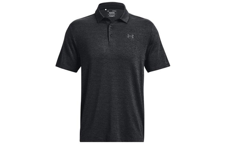 Under Armour Polo Shirts Men s Black Polo Collar Moderate Straight Fit 1378673-001 L