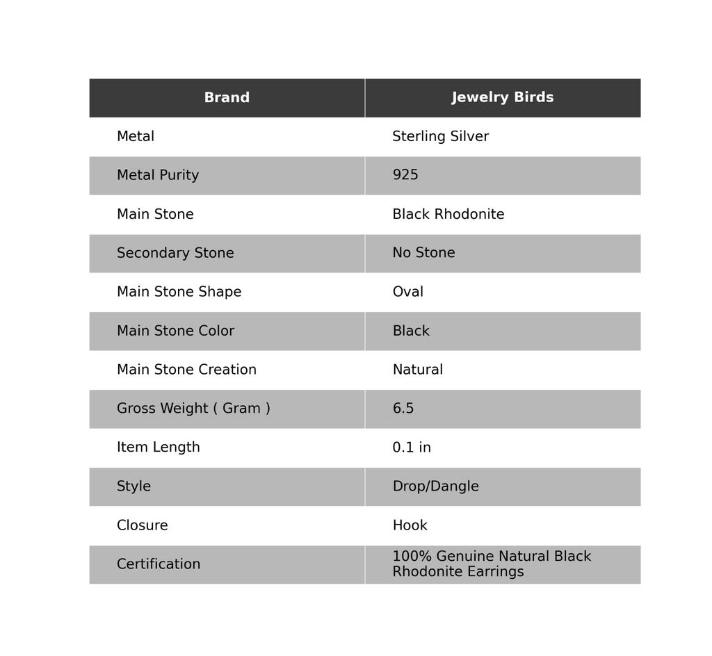 Natural Black Rhodonite 925 Silver Anniversary Gift Dangling Earrings Jewelry EE-136-26