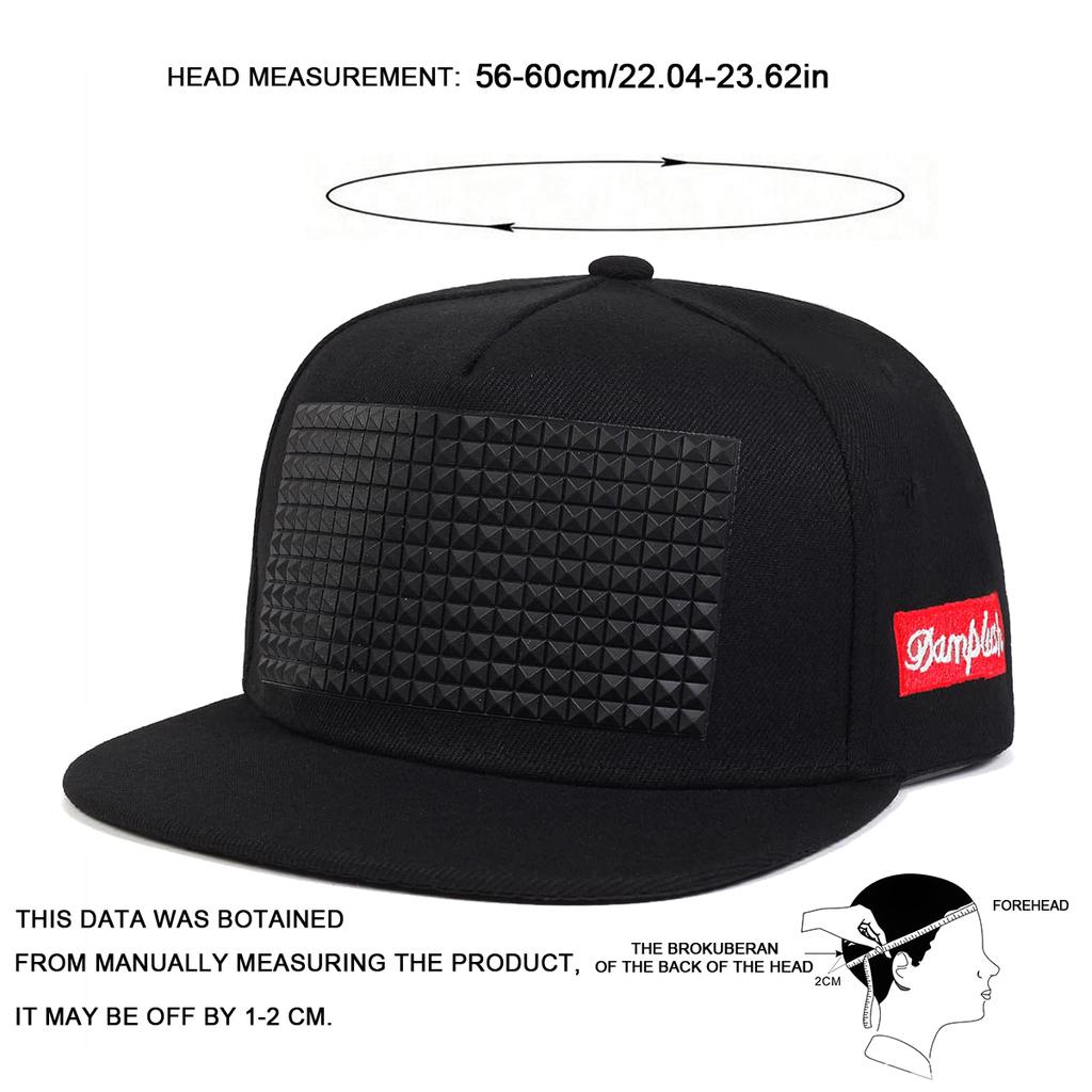 Unisex Square Rubber Top Hip-hop Hats Spring And Autumn Outdoor Adjustable Sports Casual Baseball Caps Sunscreen Hat