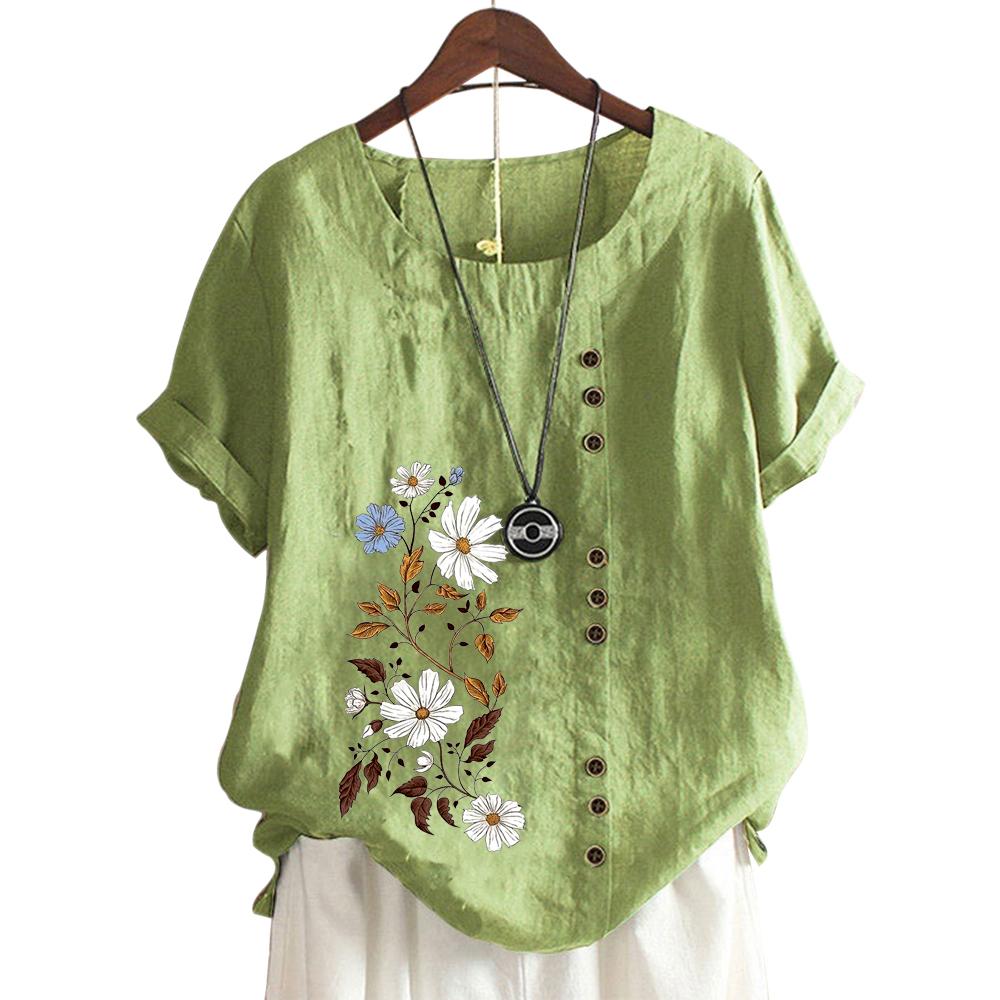 Všestranný top s krátkým rukávem a kulatým výstřihem v 11 barvách pro ženy