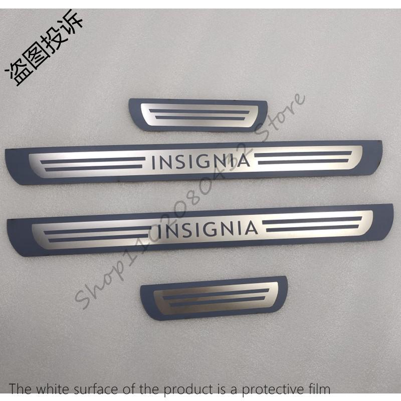 cdnjv6 4pcs/lot For 2013-2020 Vauxhall Opel Insignia ultra-thin door sill cover stainless steel car Accessories
