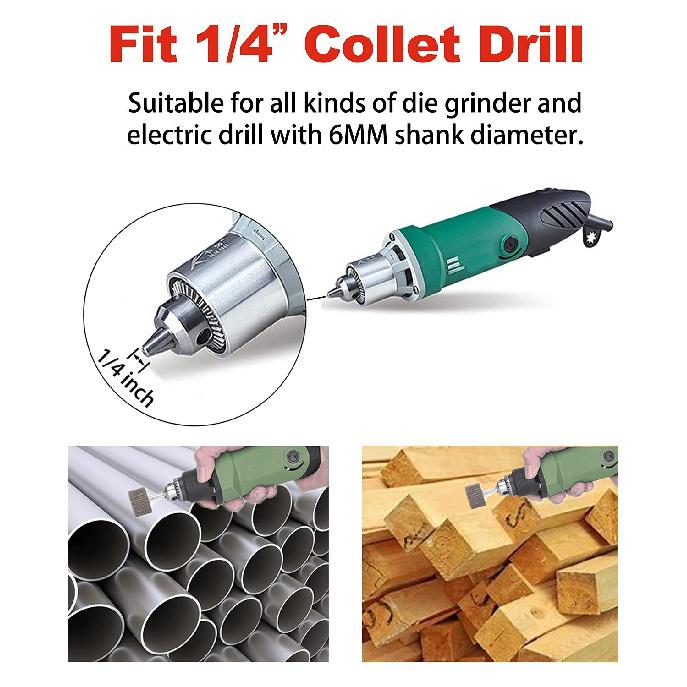 Rocaris 40 Pack Flap Wheel 1" x 1", 1/4" Mounted Shank Aluminum Oxide Grit# 60,80,120,240 for Drill