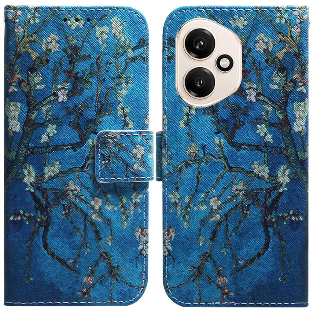 Pro Honor 400 5G (Globální) Peněženkové pouzdro s potiskem, kožený kryt na telefon