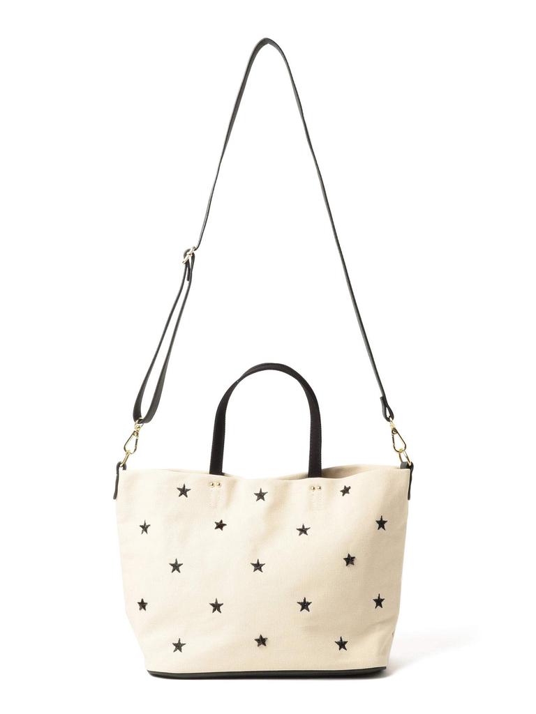 B:MING LIFE STORE by BEAMS / Tote Bag B:MING by BEAMS 2-Way Star Embroidered Bag Women's Off White One Size
