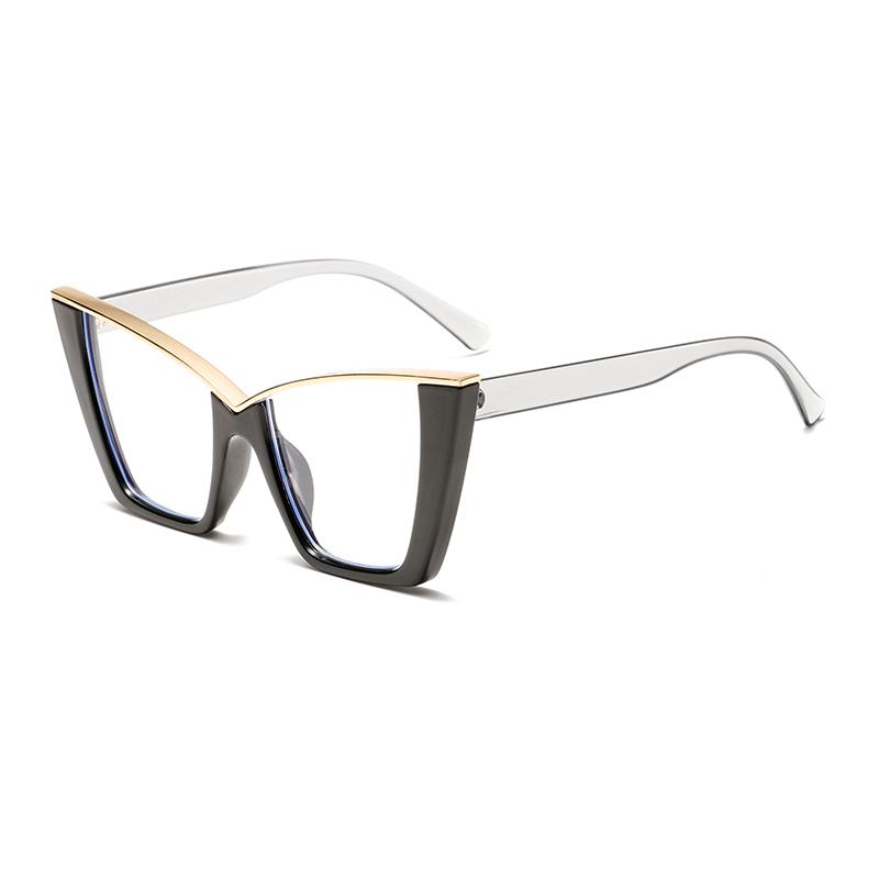 Vintage Cat Eye Optical Frames Women Fashion Oversized Candy Color Rim Glasses Trendy Stylish Blue Light Blocking Eyewear