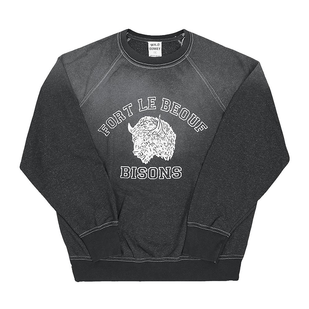 Унисекс свитшот Дикий Осел Выцветший Черный Fr Бизон FR-BISONS FADED BLACK (XL)
