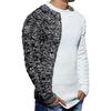 Men's Color Block Crewneck Sweater, Muscle Fit Long Sleeve Knit Pullover Jumper,  Autumn Winter European Style Men Knit Top