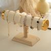 Elegant Sturdy Wood Jewelry Display Stand Accessory for Bracelets and Necklaces With Soft Lint Lining Stylish Designs