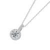 Moissanite Necklace for Women S925 Pure Silver Round Laboratory Diamond Pendant Fashionable Wedding Luxury Jewelry