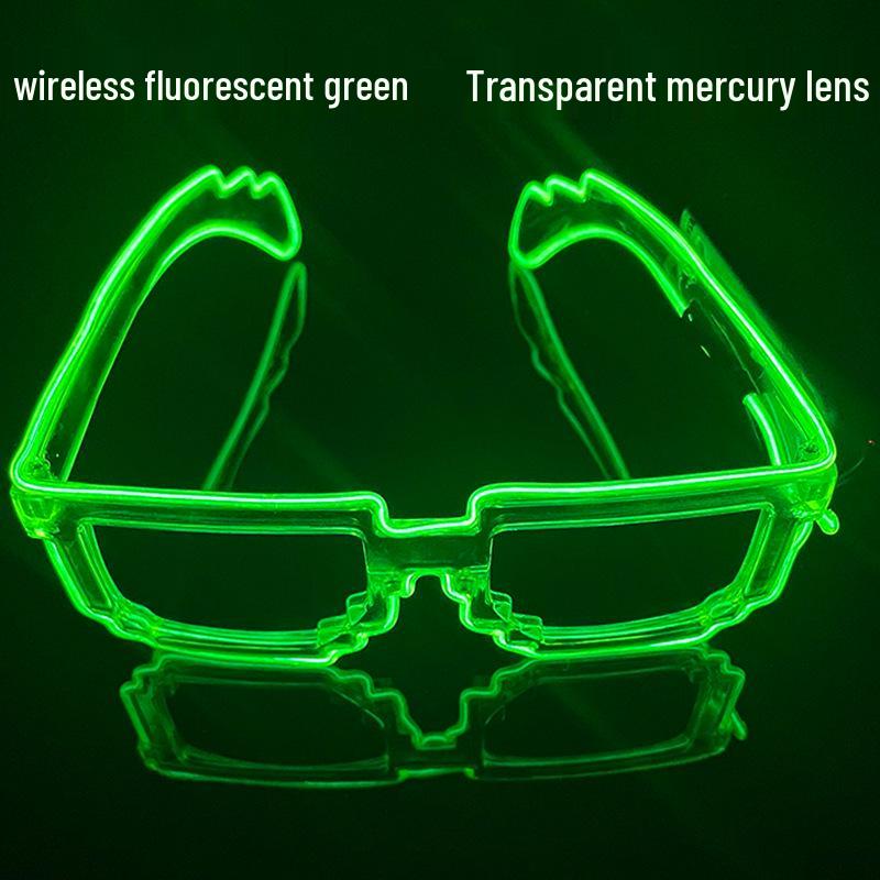 Bezprzewodowe LEDowe Migaące Okulary Mozaikowe na Występy Klubowe i Imprezowe