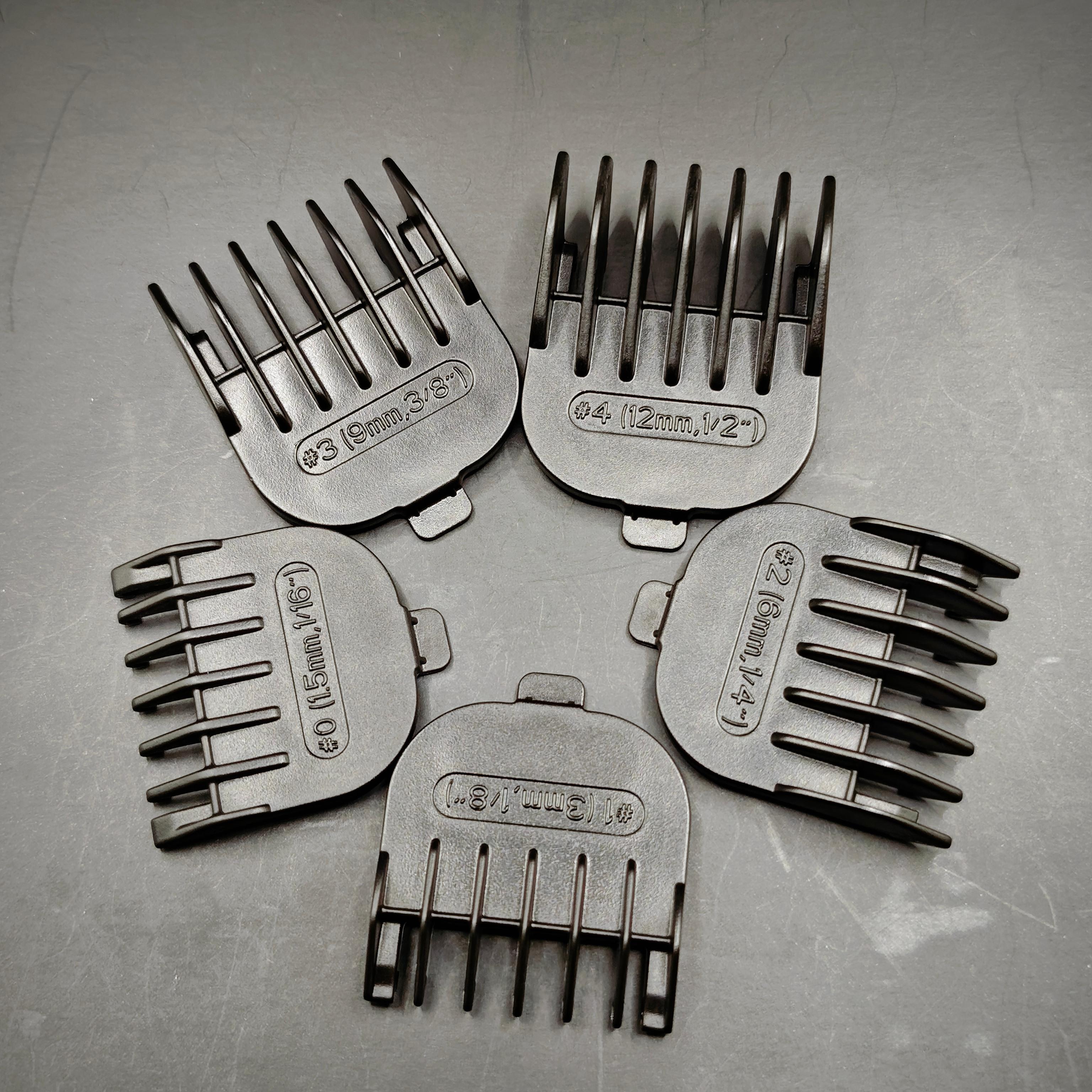 

5PC Snap on Guide Comb Set (0# 1# 2# 3# 4#) Replacement For Remington PG6125 PG6135 PG6137 PG6145 PG6155 BG3500 PG2000 PG3000 #0#1#2#3#4 чёрный