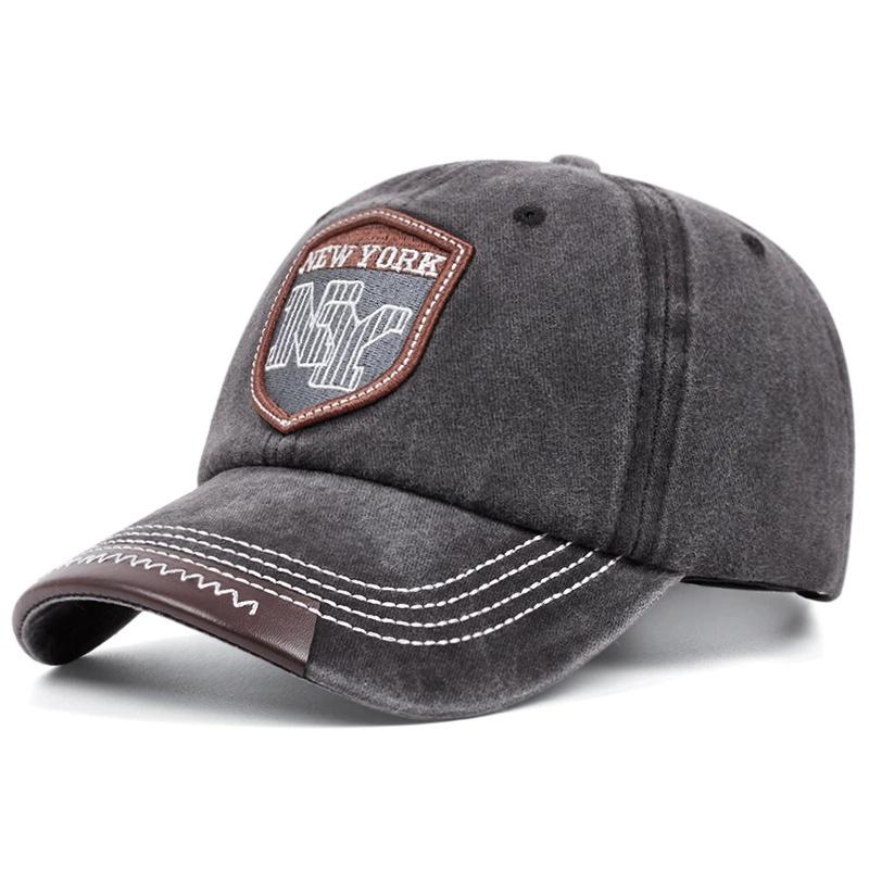 New Baseball Cap Vintage NY Letter Embroidered Cap For Men Women Outdoor Sport Hip Hop Hat Male Cotton Solid Casquette Bone Kpop