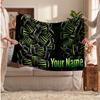 Coperta di Flanella Monster Energy, Testo con Nome Personalizzato Morbida Coperta da Divano Decorazione per la Casa Regalo