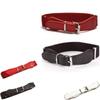 Mode Kinder Bonbonfarbe Gürtel Mädchen/Jungen Elastischer Taillengürtel Metallschnalle Kinder PU Weiß/Rot Gürtel