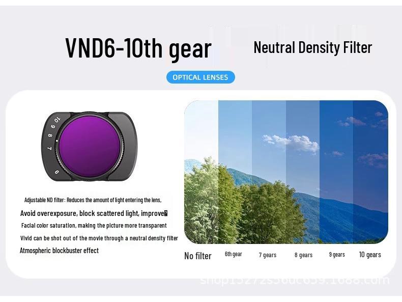 DJI Pocket 3 Filter Set: UV, CPL Polarizing, ND Neutral Density, OSMO Magnetic Wide-Angle Filters